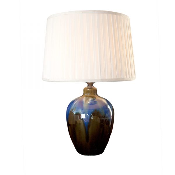 Blue Glazed Ceramic Lamp Base