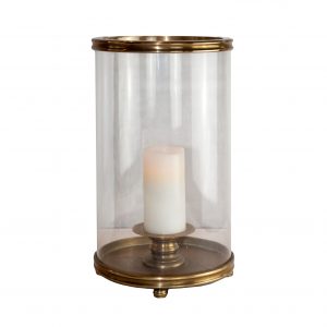 Gosford Brass Cylinder Hurricane Lamp