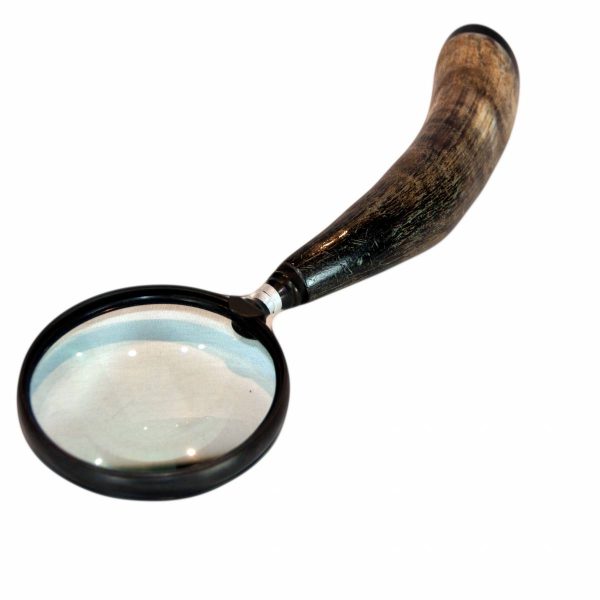 Black Horn Handled Magnifying Glass